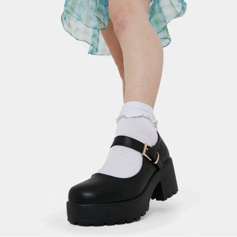 KOI Footwear Tira Mary Janes Faux Leather Edition Black US Size 8